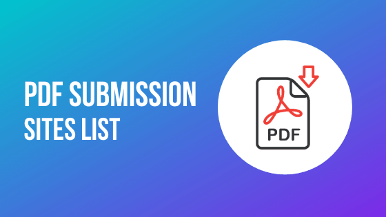 High PR PDF Submission Sites List 2020